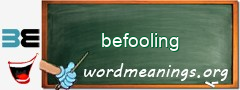 WordMeaning blackboard for befooling